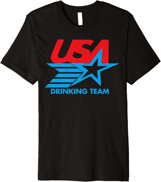Funny Independence Day T Shirt USA Drinking Team 4th of July