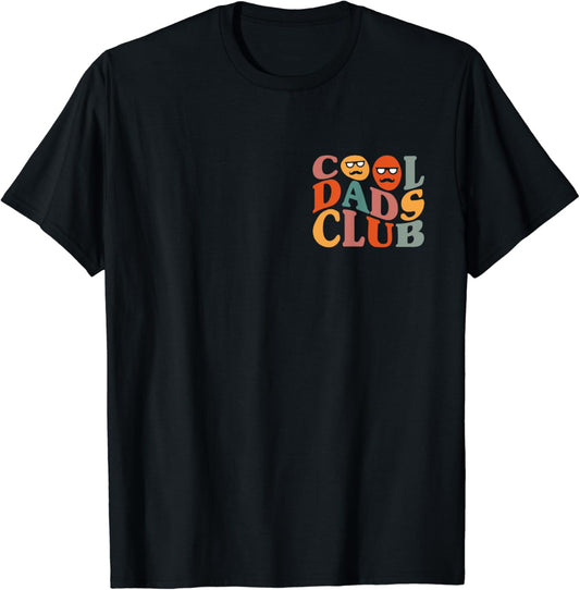 Cool Dads Club Dad Father's Day Retro Groovy Pocket Design T-Shirt