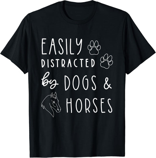 Dog Lover, Horse Lover, Equestrian, Horse Riding, Funny Dog T-Shirt