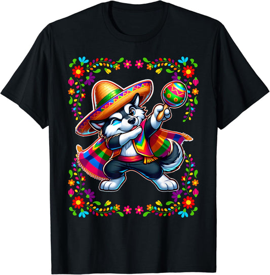 Siberian Husky Cinco De Mayo pet lover funny dog T-Shirt