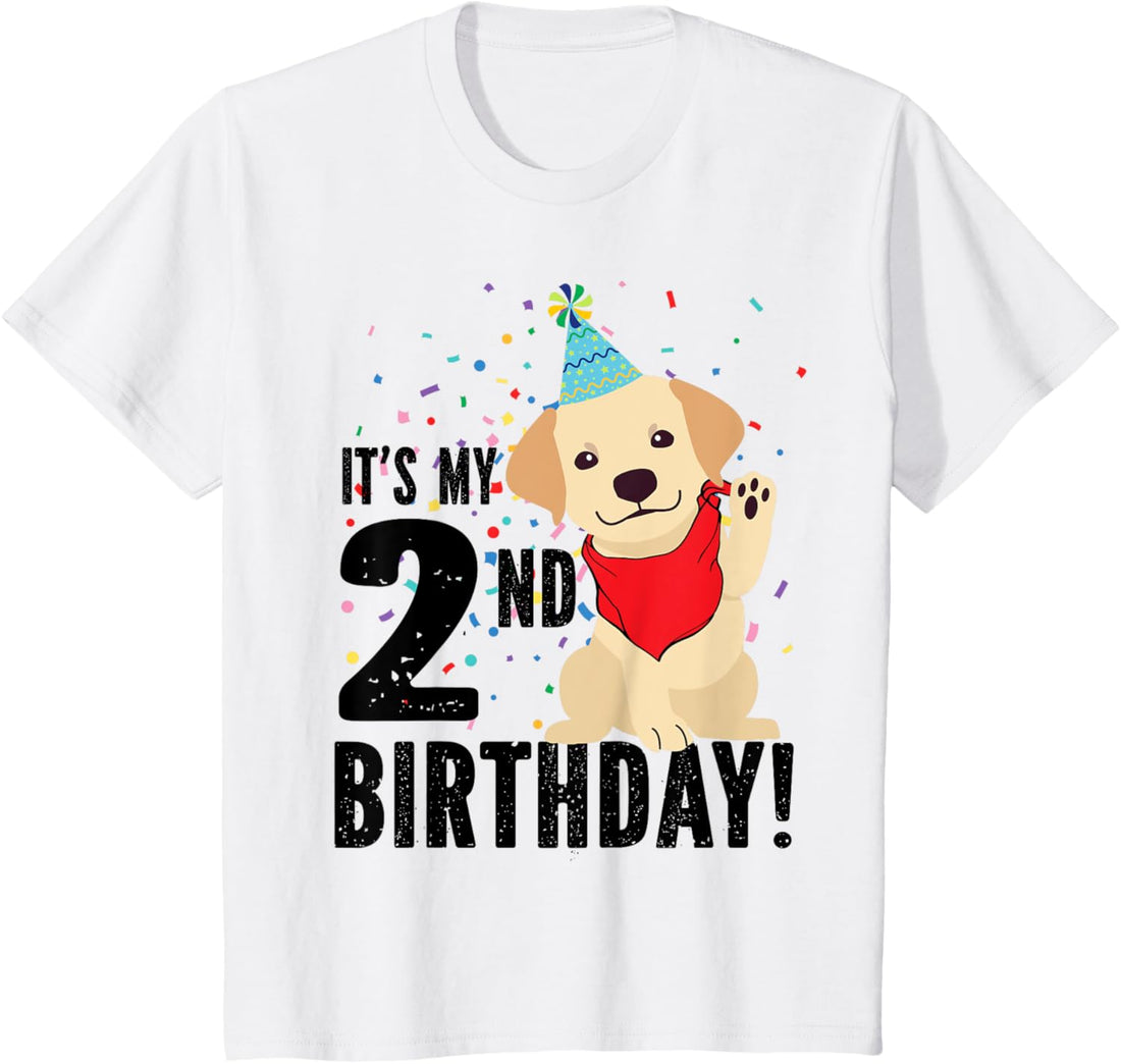 Kids it's my 2nd birthday dog puppy lover (boys) 2 years old T-Shirt