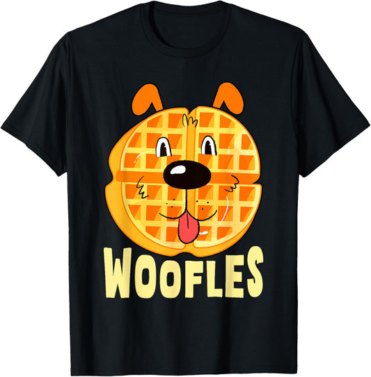 Woofles Dog Lover Waffle Breakfast Dog Waffle T-Shirt