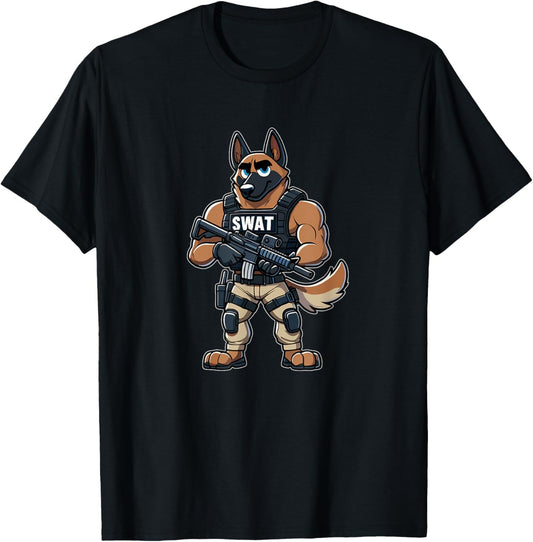 Police Special Tactics K9 Belgian Malinois Working Dog Lover T-Shirt