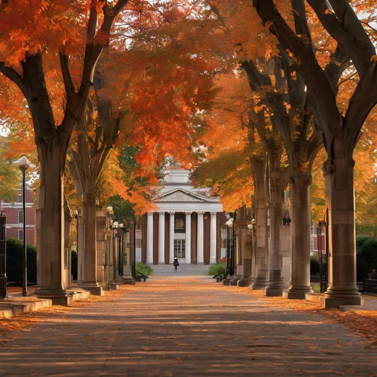 Tripping over cobblestones in front of the admissions tour.