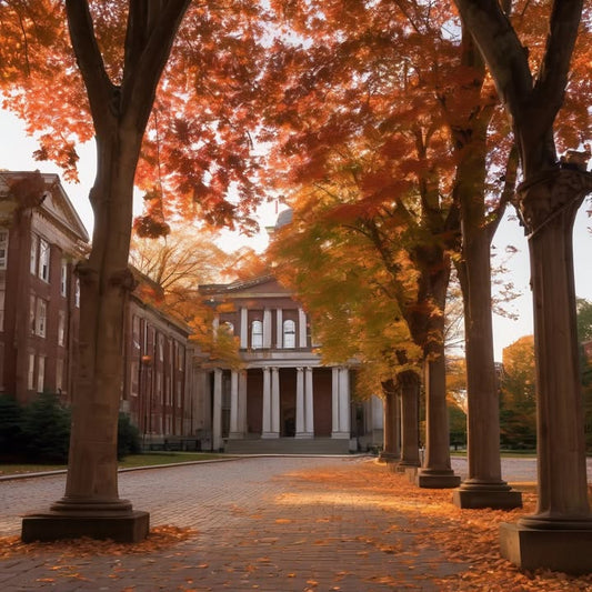 Building a snowman that represents finals week stress.