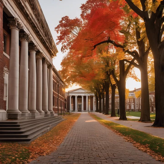Late-night views of empty academic halls.
