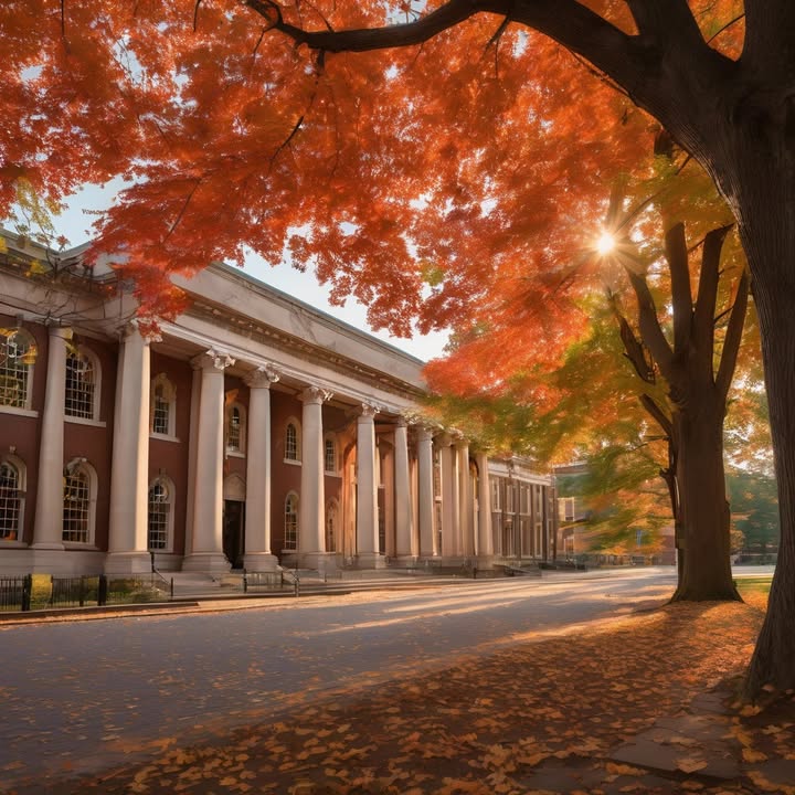 Taking one last walk around campus at sunrise.