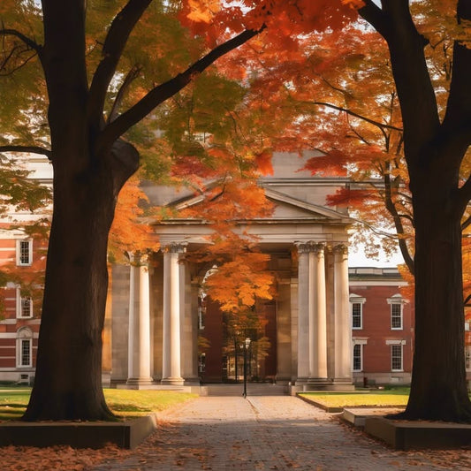 Taking graduation photos in front of ivy-covered walls.