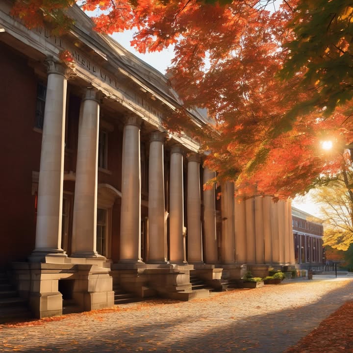 Dodging tourists while running late to class.