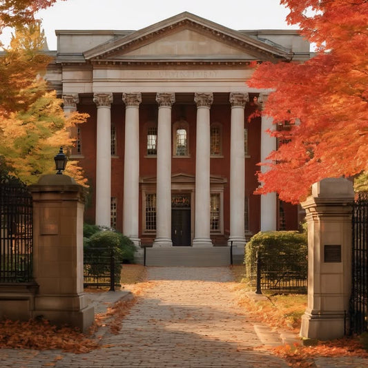 Building a snowman in the middle of the quad.