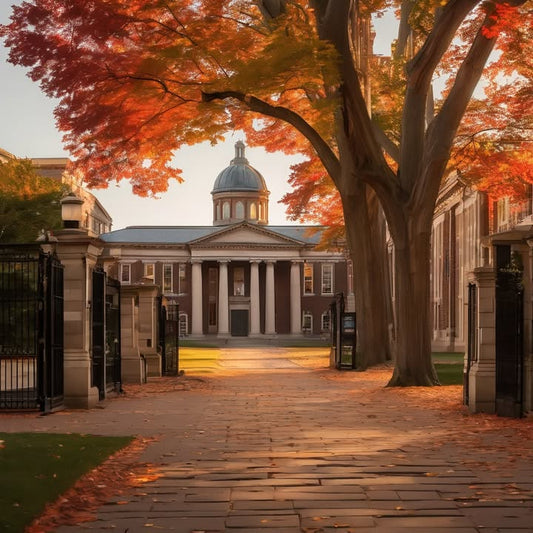 Building a snowman in the middle of the quad.
