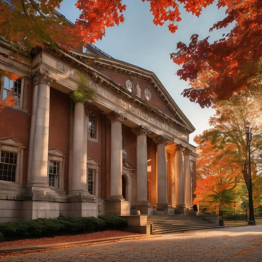 Late-night views of empty academic halls.