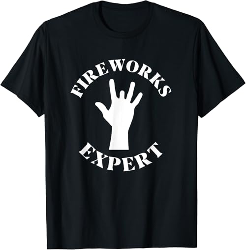 Missing Finger Fireworks Expert Funny 4th Of July T-Shirt