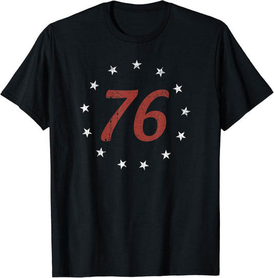 Retro 4th of July Independence Day The Spirit 76 T-Shirt