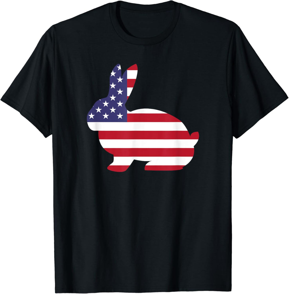 Bunny Rabbit American Flag Shirt Funny 4th July USA America