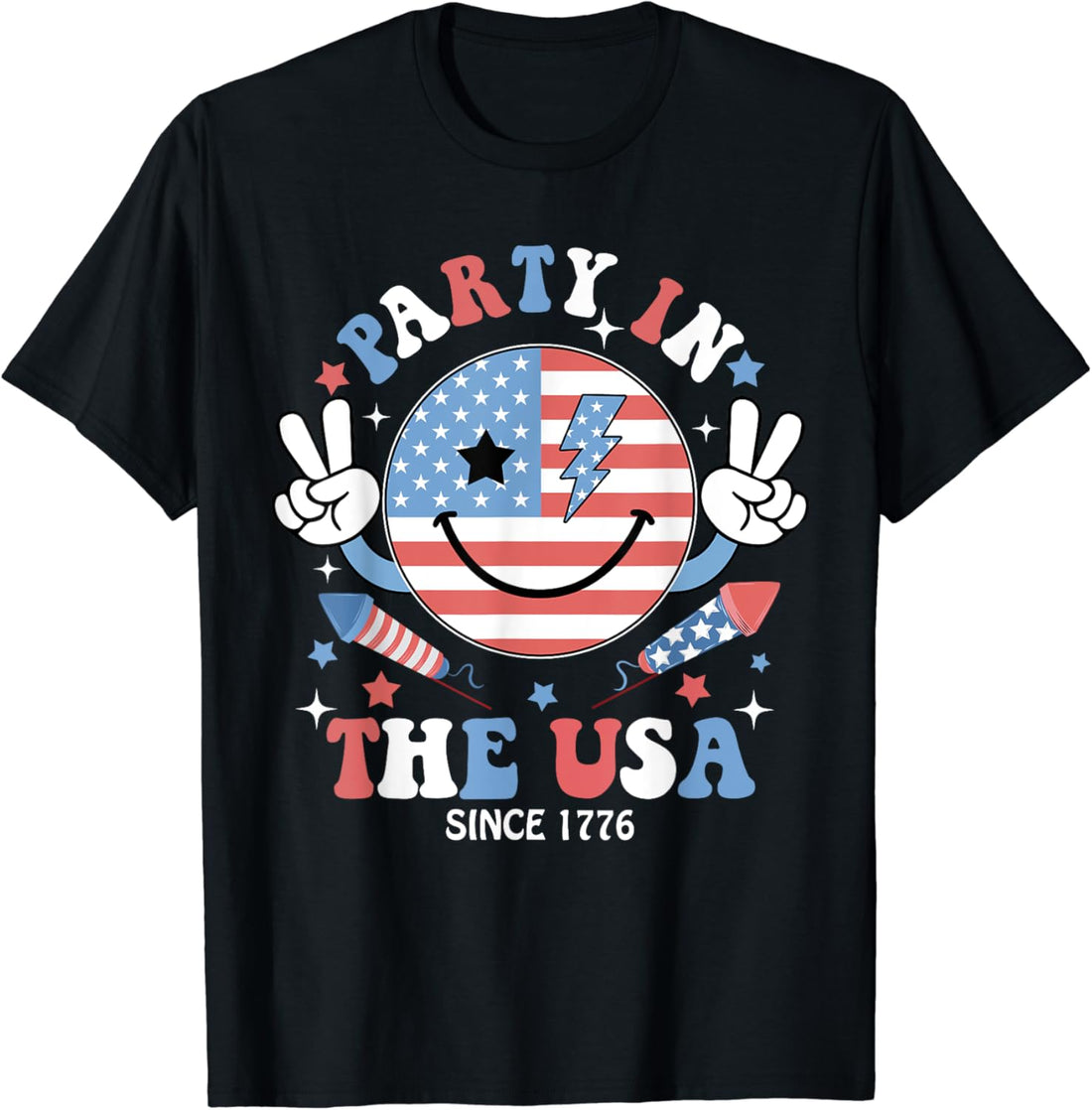 Party in the USA 4th of July Preppy Shirt For Men Women Kids T-Shirt