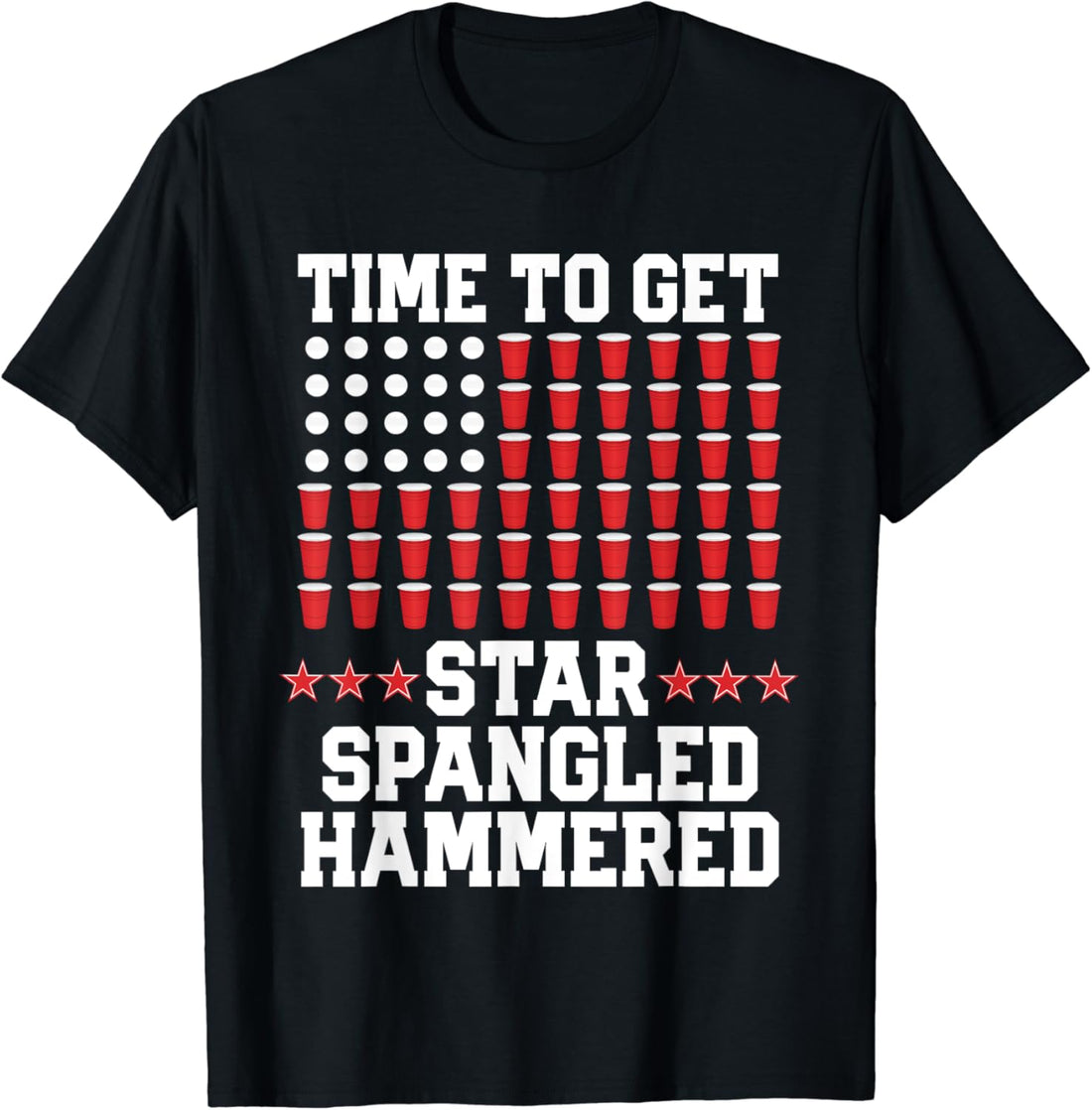 4th Of July T Shirt Gift Beer Pong American Flag Drinking