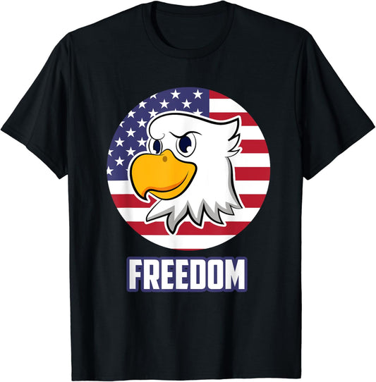 US Independence Day 4th July Freedom Eagle for Women Men T-Shirt