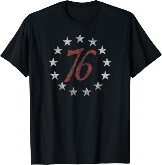 The Spirit 76 Vintage Retro 4th of July Independence Day T-Shirt
