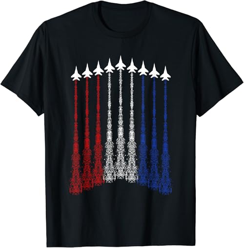 Patriotic Shirts For Men Jet 4th Of July Shirts For Men USA T-Shirt