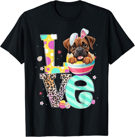 Boxer Bunny Face Dog Animal Lover Easter Day T-Shirt