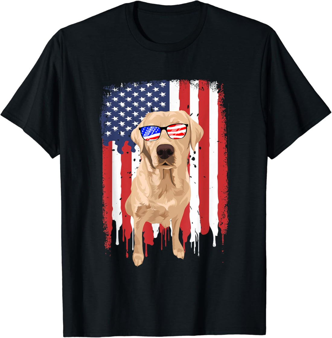 Labrador Retriever Shirt Independence Day 4th July USA Flag