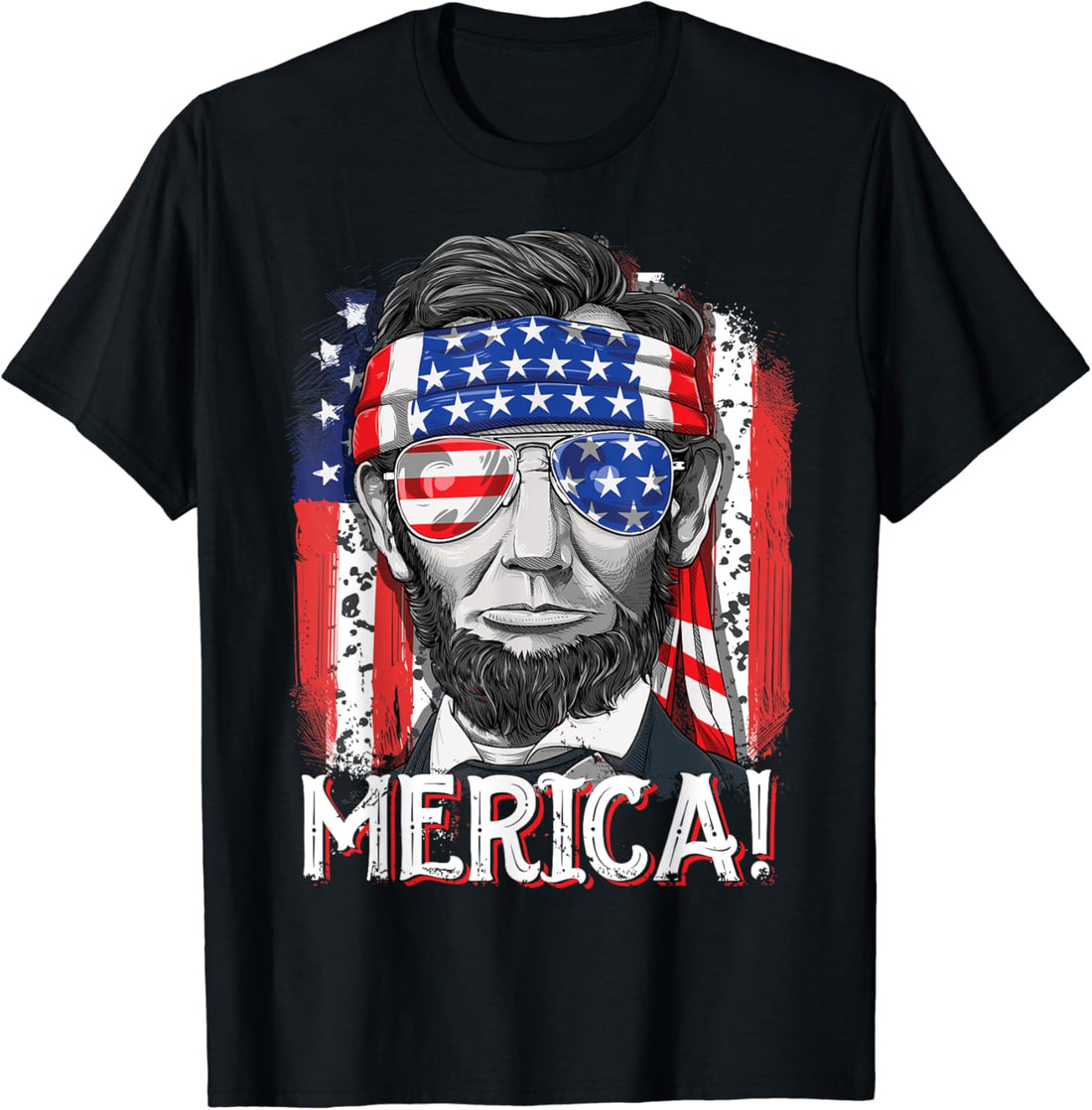 4th of July Shirts for Men Merica Abe Lincoln Women Tee Gift