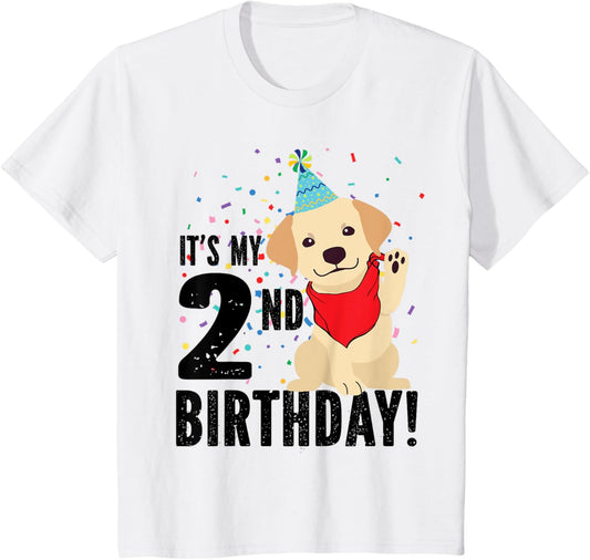 Kids it's my 2nd birthday dog puppy lover (boys) 2 years old T-Shirt