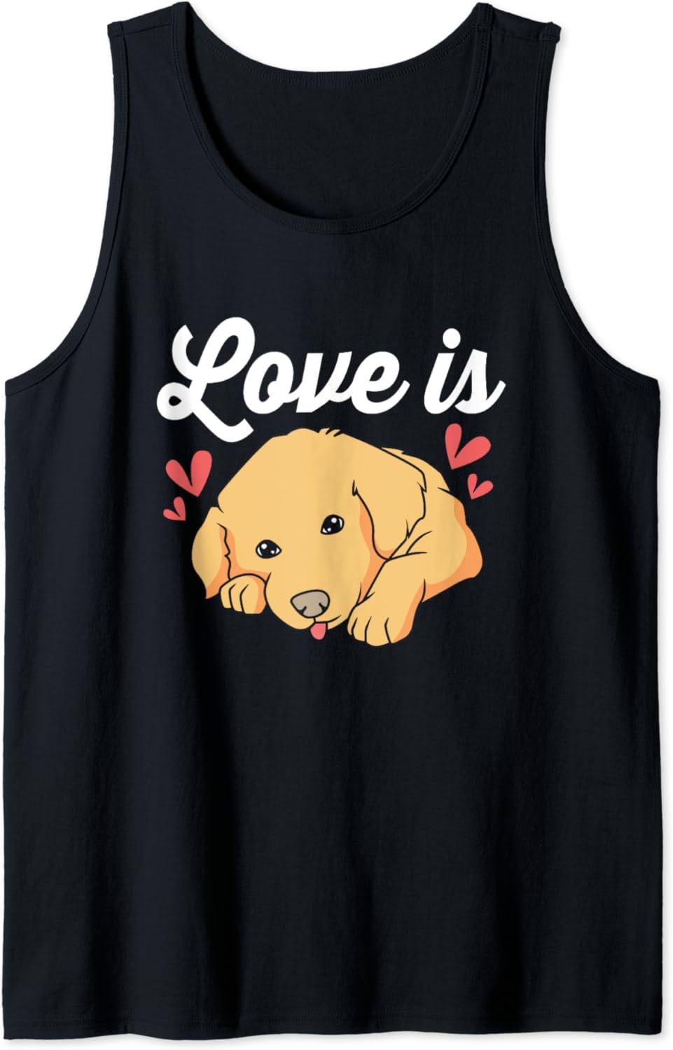 Dog Lover Pet Puppy I Love My Golden Retriever Tank Top