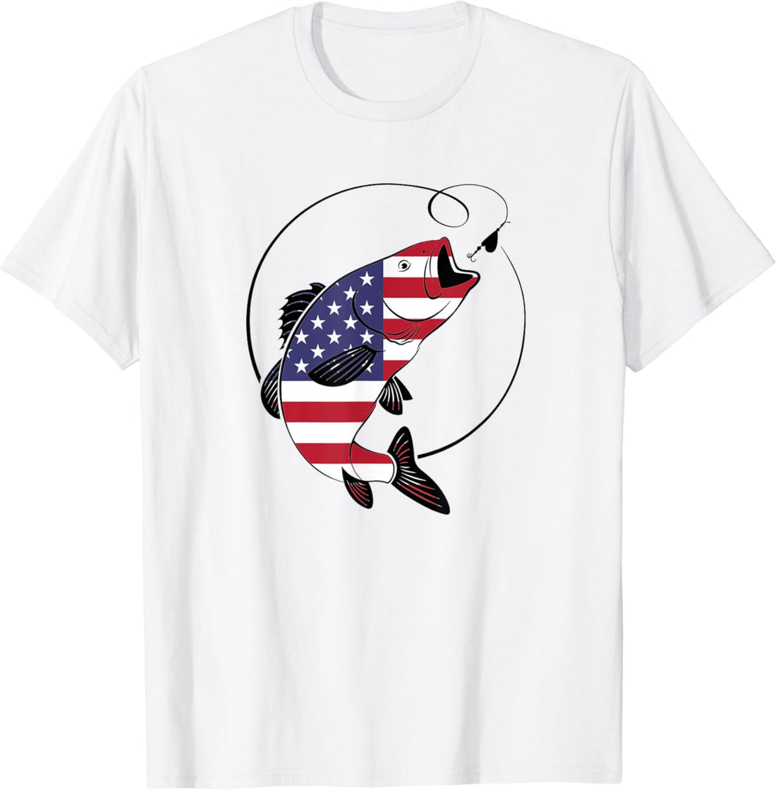 American Flag Fishing Shirt Vintage 4th July USA Gifts