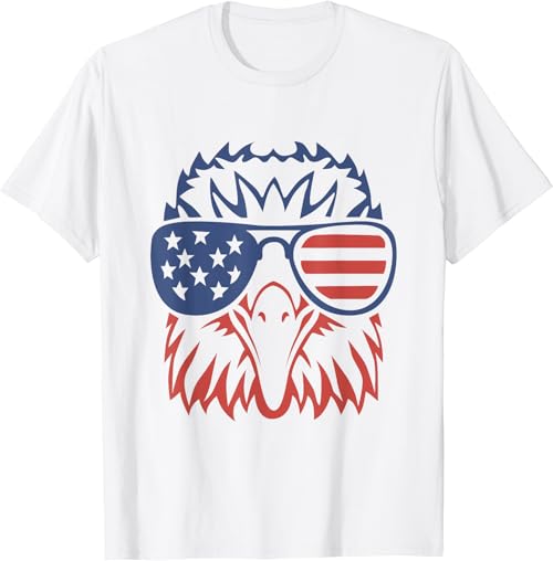 Patriotic Eagle T-Shirt 4th of July USA American Flag Tshirt T-Shirt
