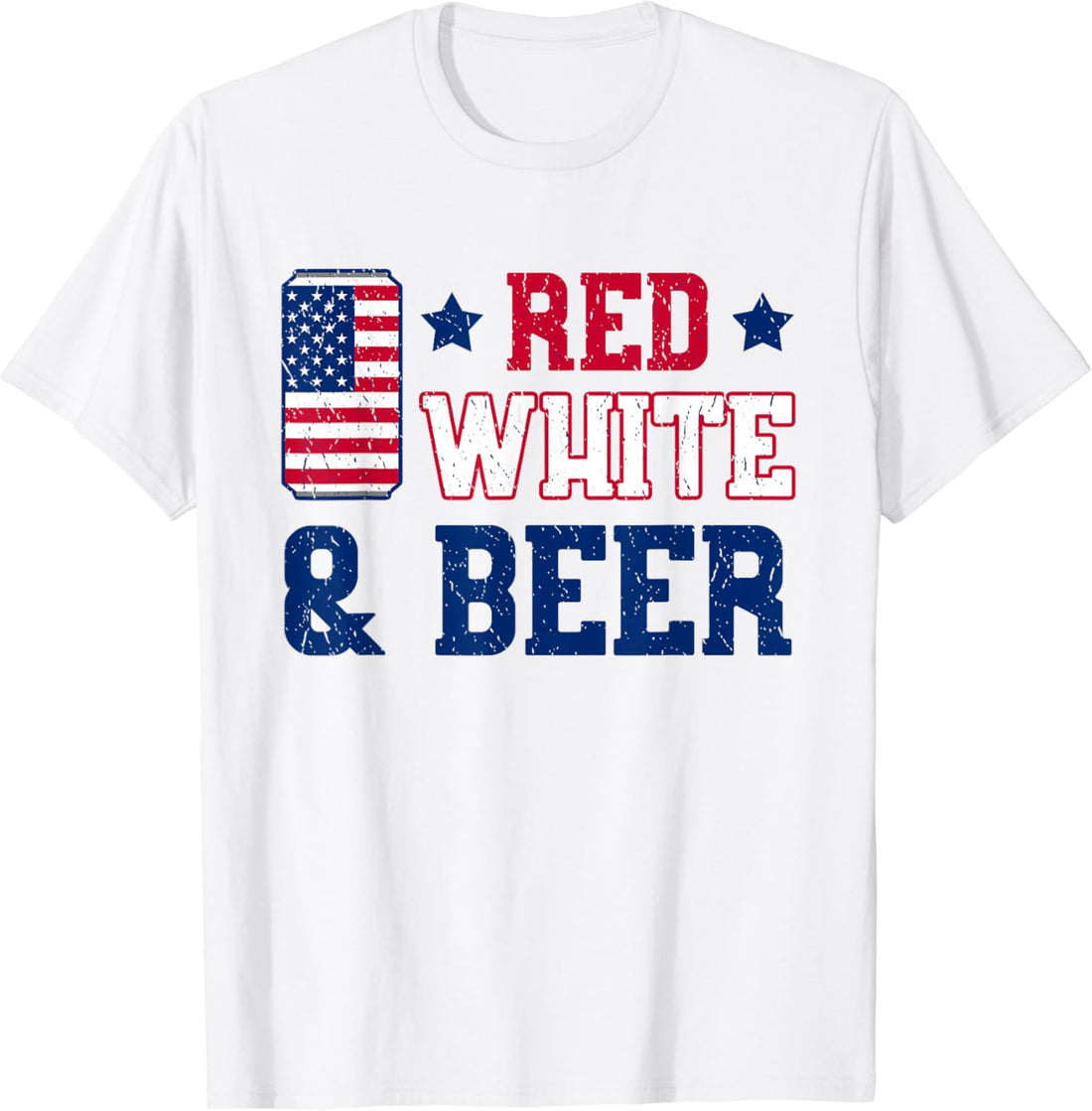 Red White And Beer Shirt - USA 4th of July Gift
