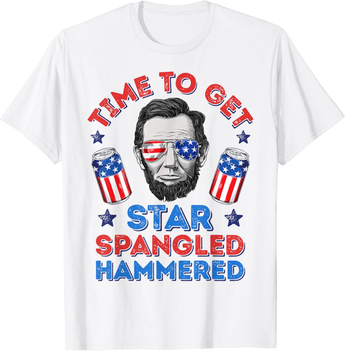 Time To Get Star Spangled Hammered T shirt 4th of July Men