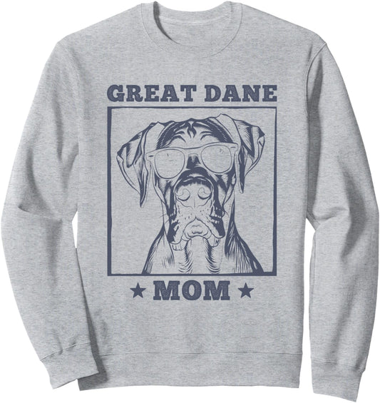 Women Great Dane Mom Funny Dog Great Dane Lover Sweatshirt