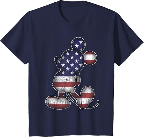 Kids Disney Americana 4th of July Mickey Mouse T-Shirt