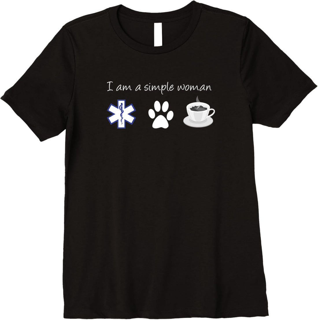 Womens EMT Dogs Coffee Shirt Dog Lover EMT Coffee Lover Gift Premium T-Shirt