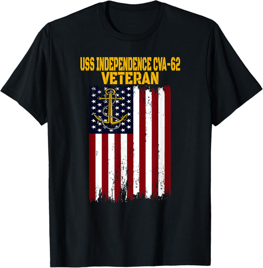 USS Independence CVA-62 CV-62 Aircraft Carrier Veteran's Day T-Shirt