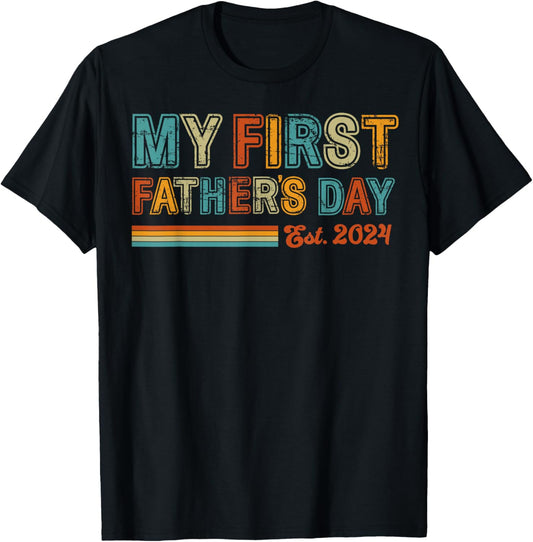 My First Father's Day Son Dad 1st Father's Day 2024 New Dad T-Shirt