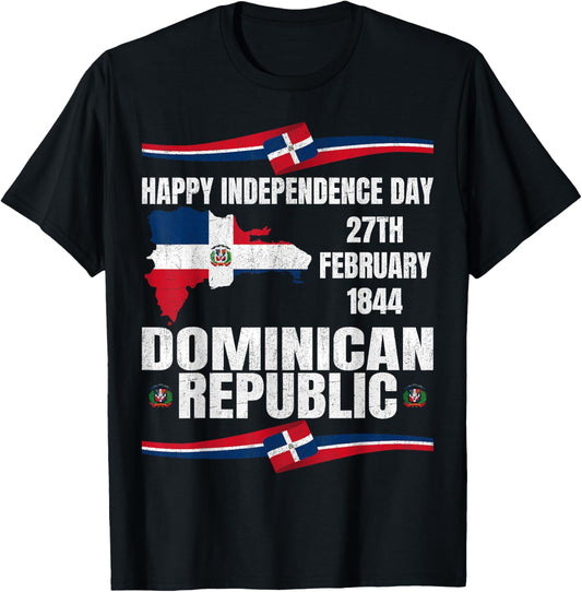 Dominican Republic Independence Day Est.1844 Celebration T-Shirt