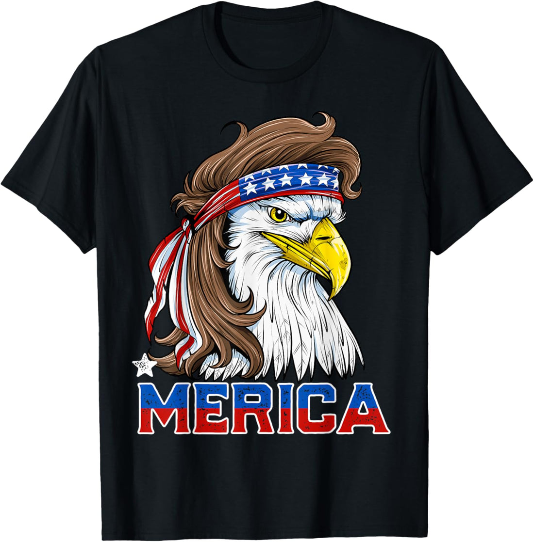 Eagle Mullet Merica Shirt Men 4th of July American Flag USA
