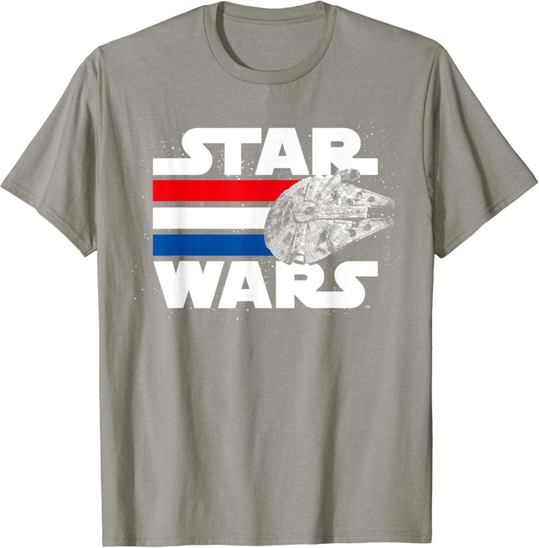 Star Wars Falcon Stripes Red White Blue July 4th T-Shirt C1