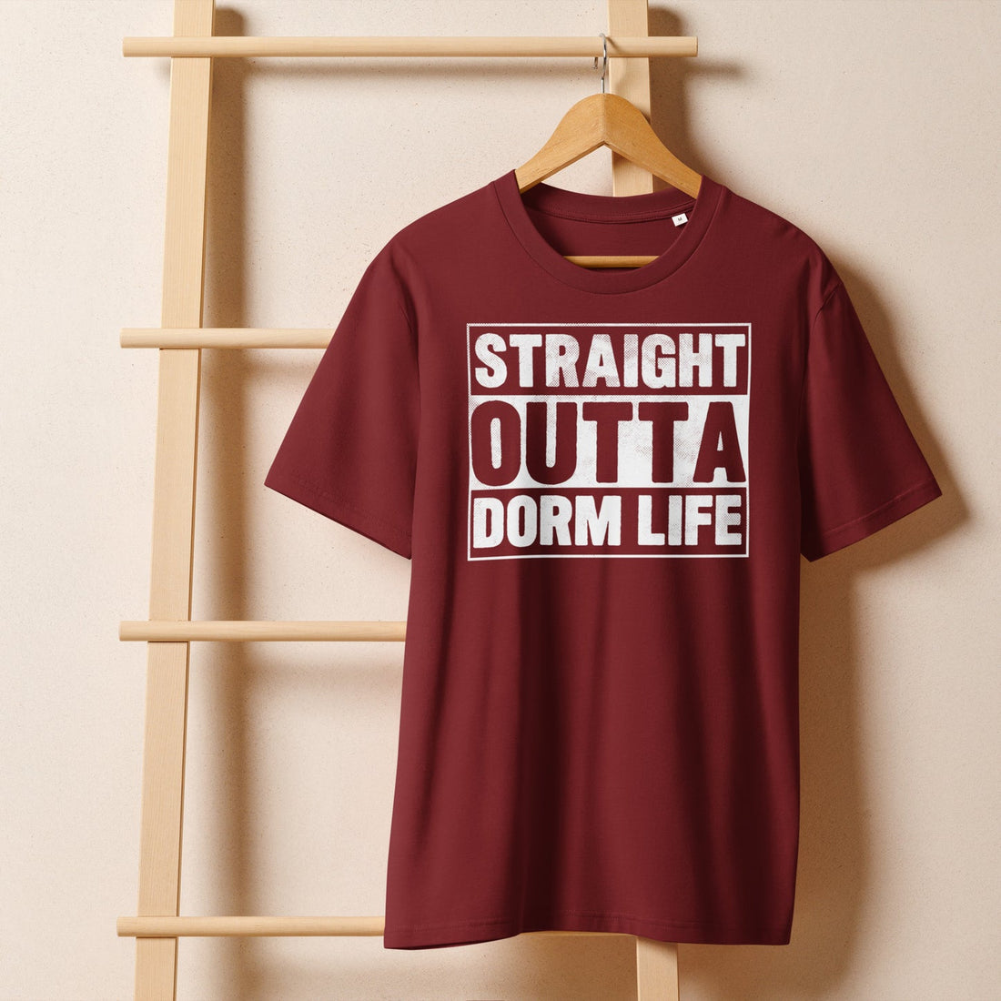 Straight Outta Dorm Life Funny School Graduation Matching Unisex organic ribbed neck t-shirt
